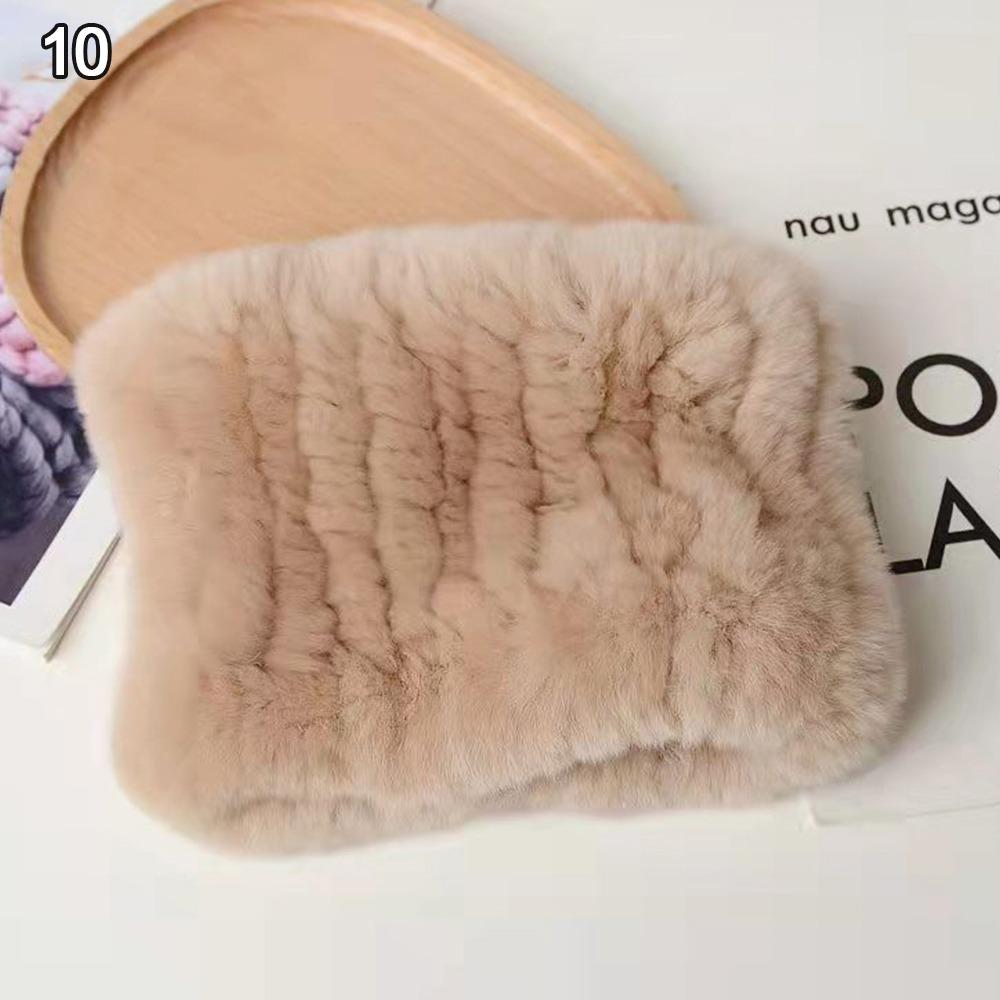 

Разноцветный шарф из меха кролика Рекс, зимний теплый меховой воротник, модный шарф из меха кролика, зимний 10