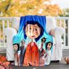 1pc Coraline2 Theme Blanket - Digital Print, Polyester, Cozy for All Seasons, Perfect for Outdoor, and Travel