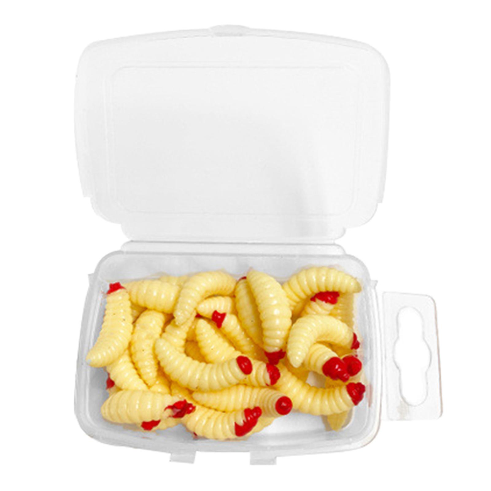 

Soft Plastic Maggot Worm Earthworm Baits Soft Artificial Bread Worm Fishing Lure Artificial Baits Jigging Wobblers 30