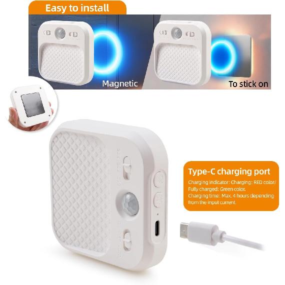 Led Night Light with Motion Detector 2 Pack, Cabinet Light Dimmable with Timer Function, Staircase Lighting 3 Color Temperature 3000/4500/6000K,