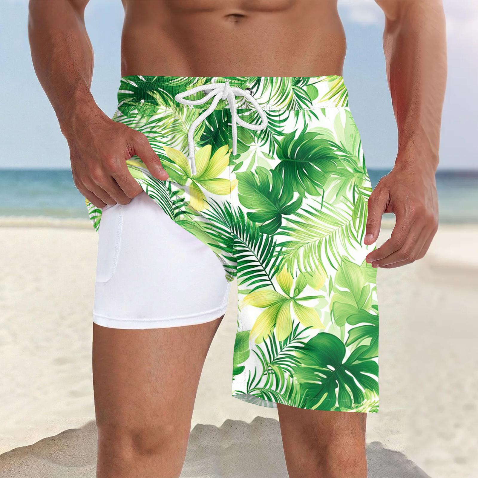 

Men s Swim Quick-dry Beach Casual Swimming Trunks (With Pockets) XL