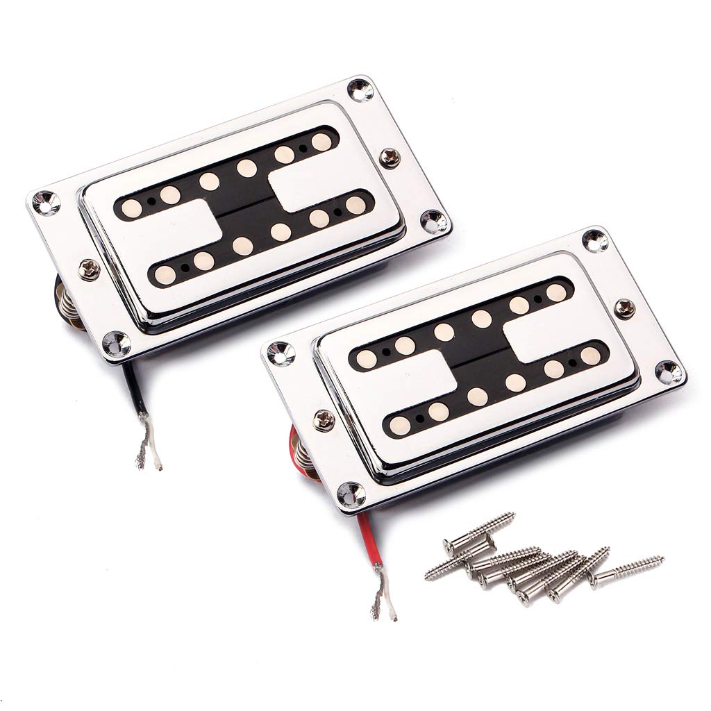 

Humbucker Double Coil Guitar Pickup Neck Bridge Replacement for Les Paul Electric Guitars Set, H-Style & Pickups, LP-Style