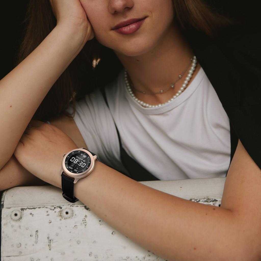 Uhrenarmband Leder 18mm Uhrenarmband Echtes Leder Vintage Ersatzarmband Smartwatch Armband für [BISONSTRAP] Damen