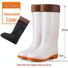 White High-Top Rain Boots: Acid, Alkali, Corrosion Resistant, Waterproof, Oilproof Farm Shoes