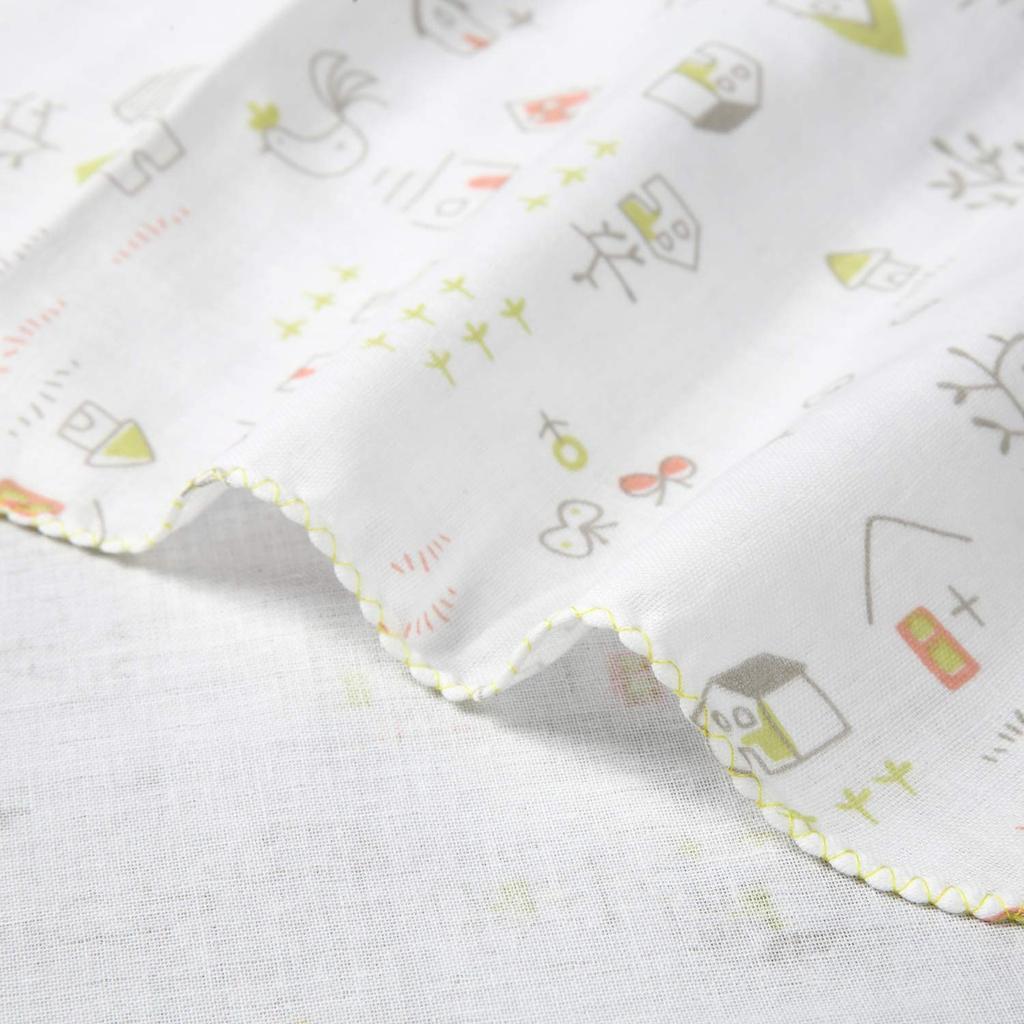 Isamu Shokai Cotton Double Gauze Bath Made in House 32 x 70 Pack of 2 100% Towels, Japan, Pattern, cm,