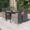 VidaXL Garden Dining Set with Cushions 5 Pcs Grey, 58.4 Kg