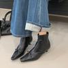 Fashion Shoes With Low Heel Women Ankle Stretch Boots Pointed Toe Fashion Butterfly-Knot Modern Ladies Short Boots Pumps Shoes Lady