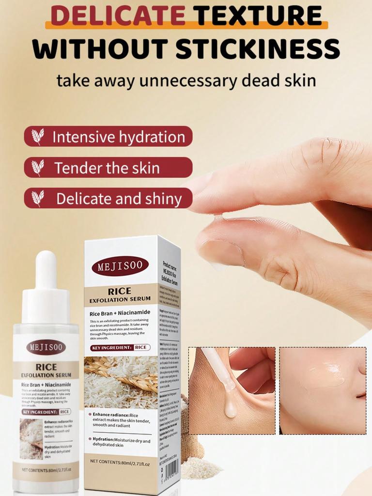 1PC Rice Exfoliating Essence,Moisturizing Facial Serum,Tender The Skin ,Delicate And Shiny,Intensive