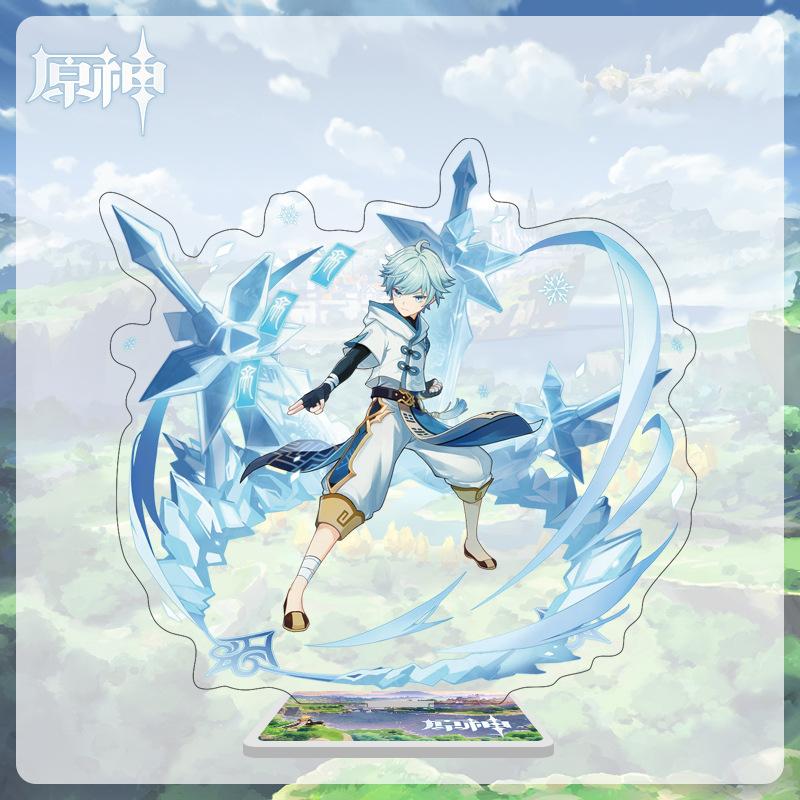 16cm Height  Acrylic Large Stand-up Display Featuring Characters From Mondstadt, Liyue, and Inazuma In Genshin Impact