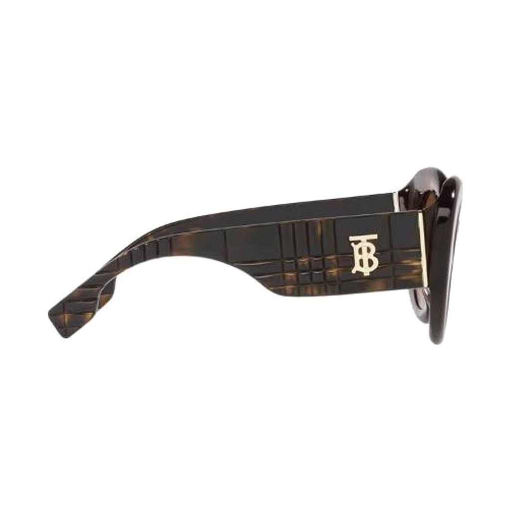Burberry Letter Pattern Decorative Acetate Irregular Shape Sunglasses Women sunglasses Brown BE4370U300213