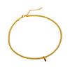 European & American Colorful Zircon Pendant Necklace with 18K Gold-Plated Copper Clavicle Chain - Women's Unique Design YS31