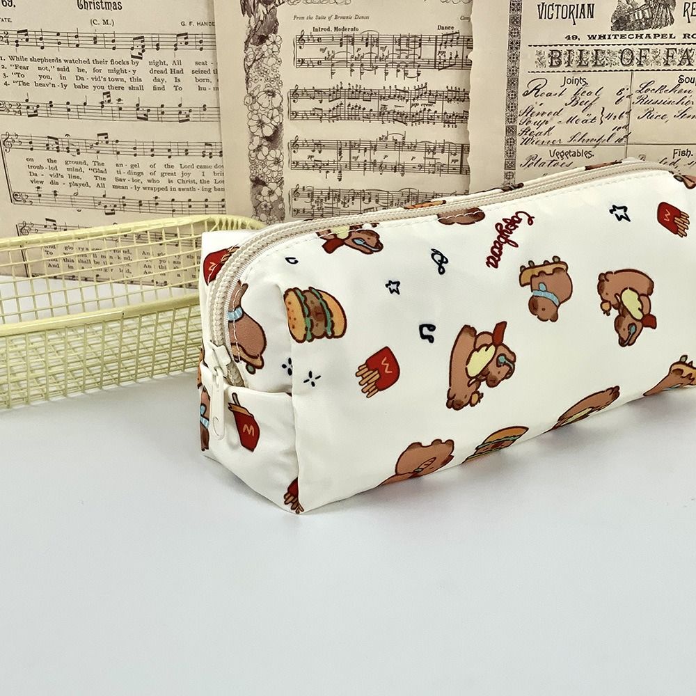 Capybara Stationery Bag Multifunctional Pencil Case Cartoon Stationery Organizer  Gift