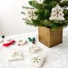 1pc Christmas Decoration Ornament - Wool Felt Mini Snowflake & Heart-Shaped Hanging with Red Berries, Multi-Holiday Decor
