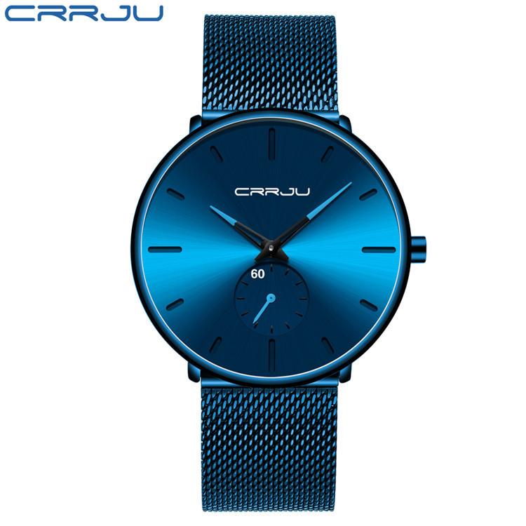 

CRRJU 2150 Новий чоловічий годинник Casual Personality Watch Модний популярний чоловічий годинник Blue Ribbon