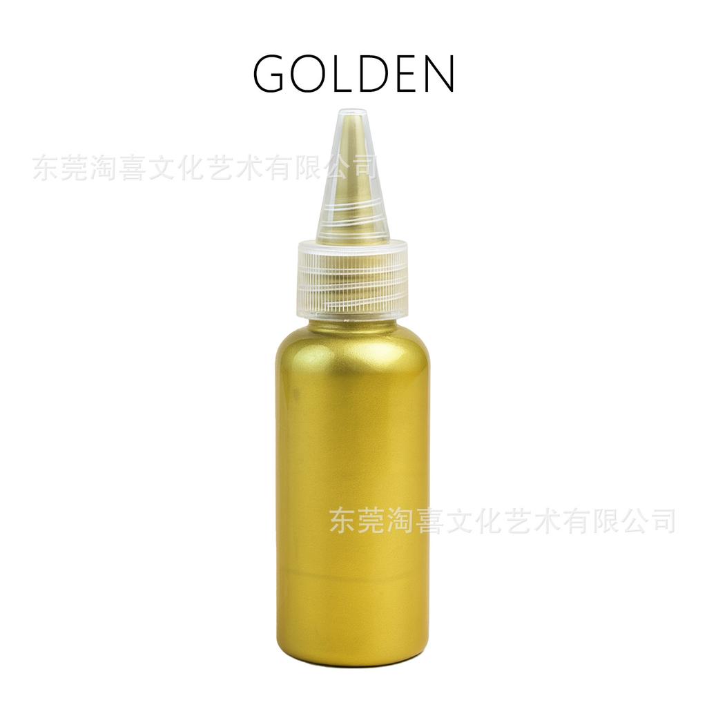 50ml Perleťová akrylová barva Voděodolný kovový umělecký pigment v mačkací lahvičce Potřeby pro DIY řemesla Malování na plátno