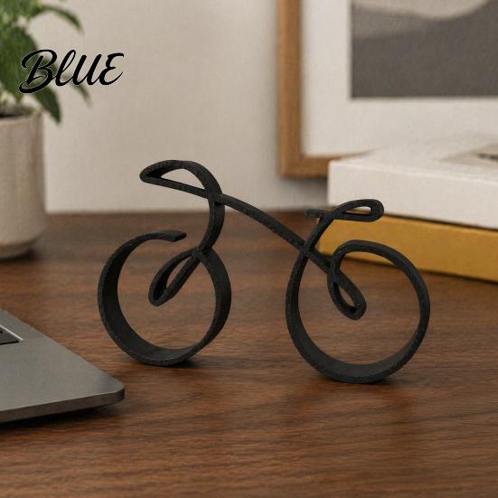 Geschenke für Radsportbegeisterte 3D-gedrucktes Fahrrad-Ornament Schreibtisch-Abstrakte Fahrradskulptur Kreative Künstlerische PLA-Statue Figur Moderne Minimalistische Dekoration