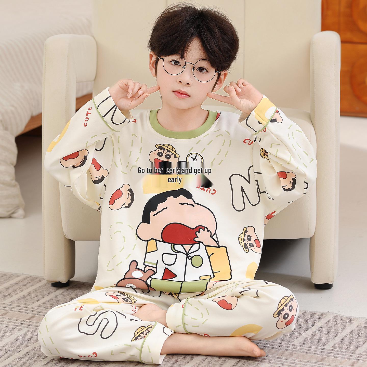

2026 Stylish Spring & Autumn Girls Pajamas Set: Long Sleeve Cotton Home Wear for Baby Girls Size 18