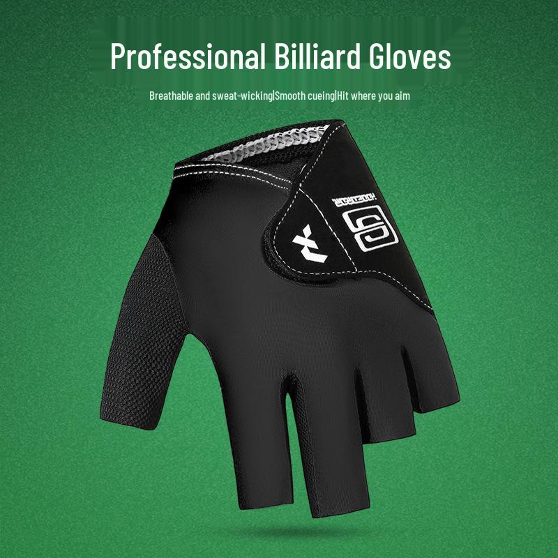 

Высокопрочные бильярдные перчатки с тремя пальцами для мужчин и женщин - Идеально подходят для профессиональных соревнований по снукеру (Правая рука) One Size