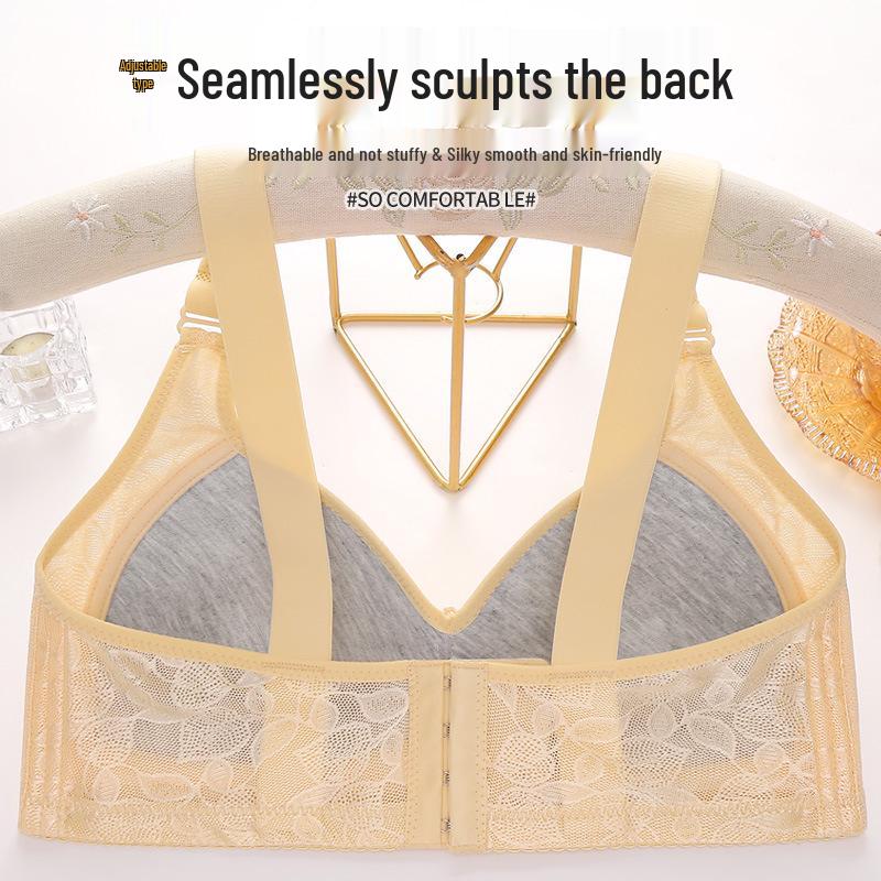Plus Size Comfortable Breathable Wire-Free Back-Shaping Anti-Sagging Side Support Bra