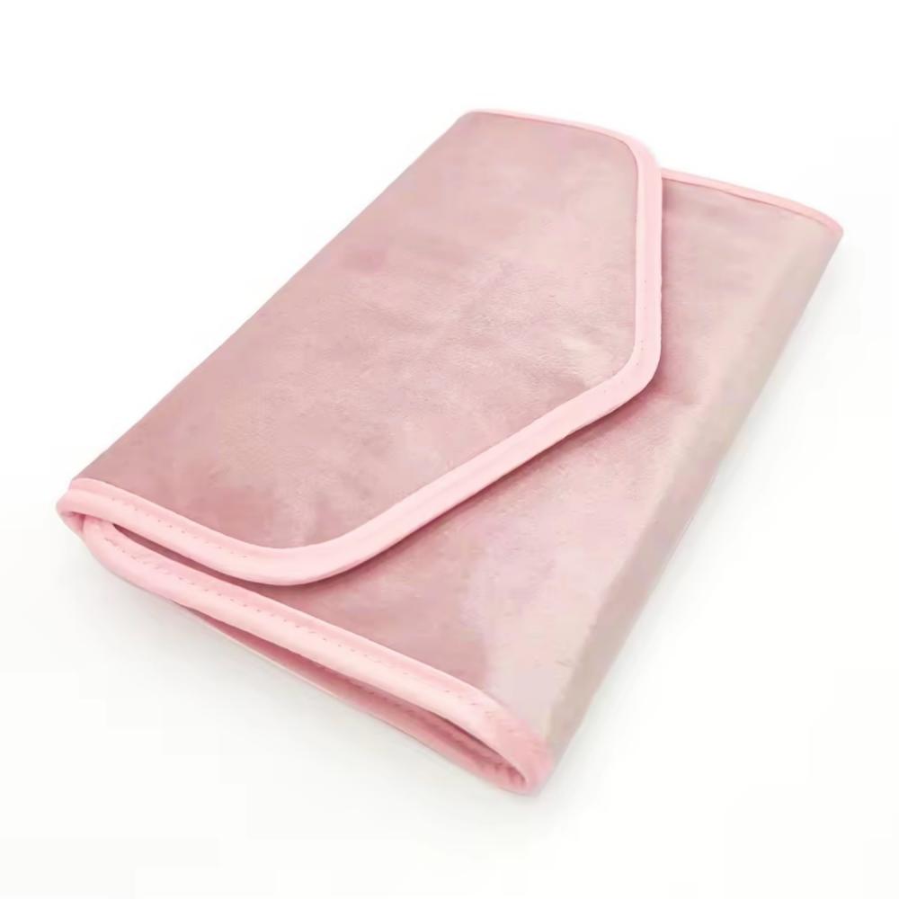 Custom Logo Luxury Velvet Jewelry Pouch Portable Foldable Travel Jewelry Organizer Bag Multi-compartment Jewelry Bag