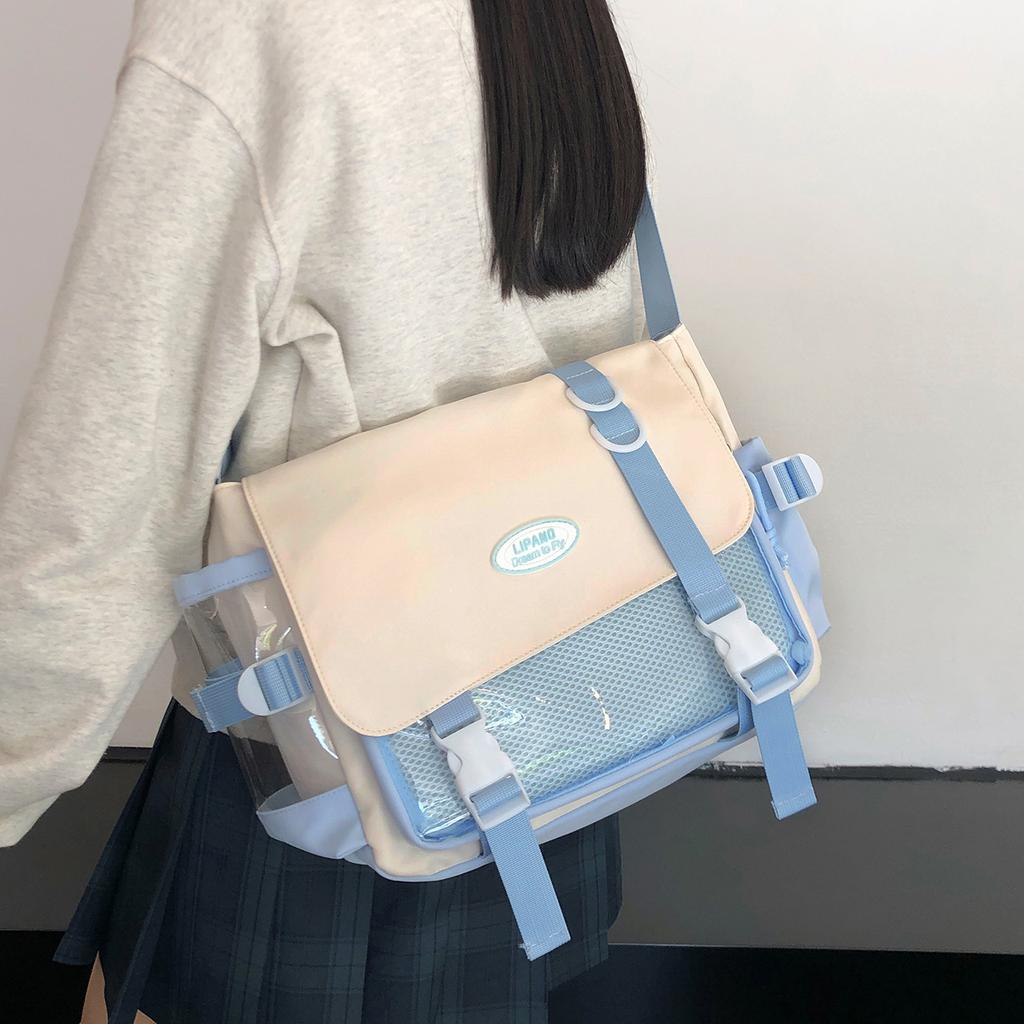 New Harajuku Sweet Girl Kawaii Ulzzang Ita Bag Daily Commuter Preppy Style Cute Crossbody Bag Y2K JK Uniform Shoulder Bag