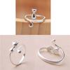 Cat Finger Rings Cat Adjustable Opening Rings Alloy Material Party Jewelry