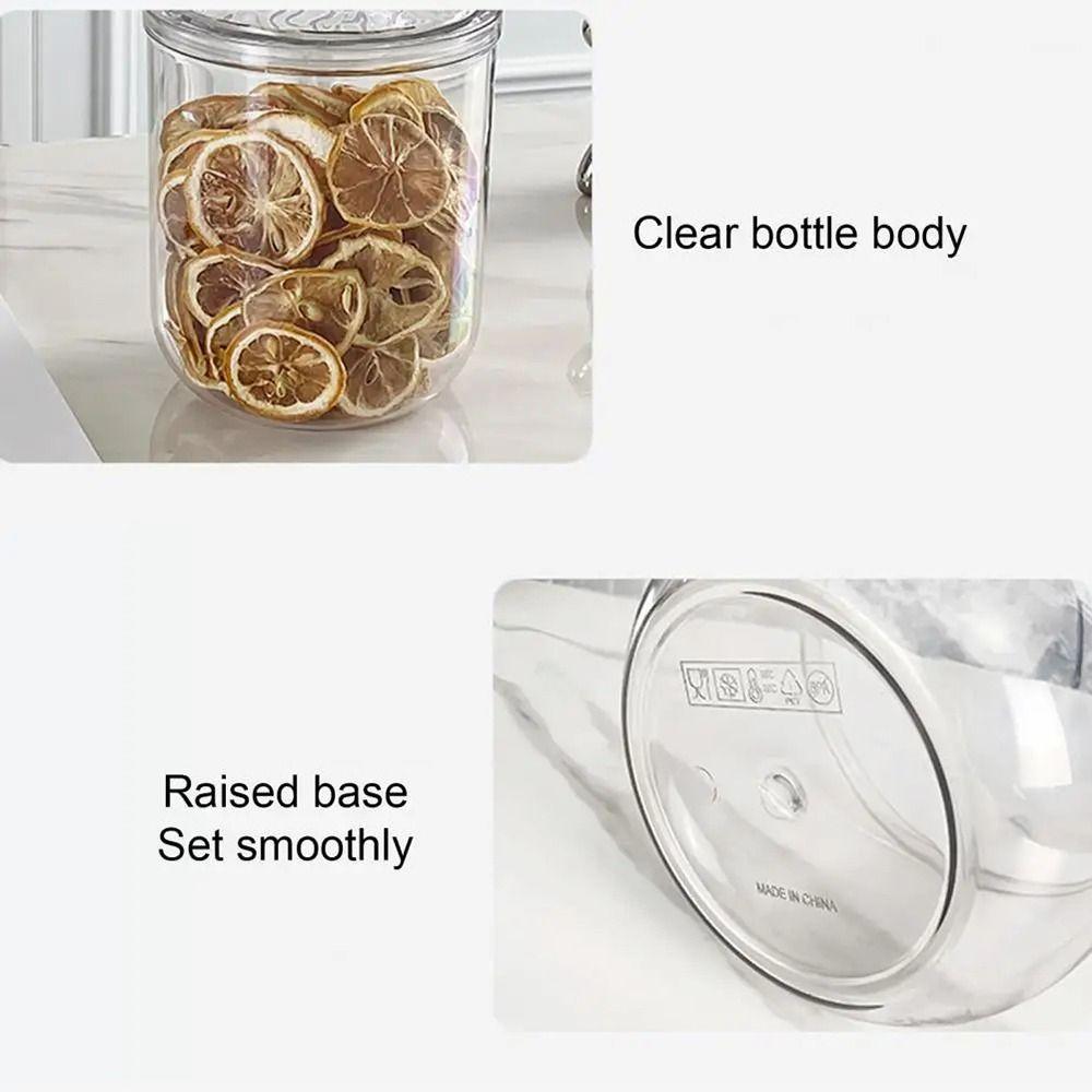 1Pcs with Bear Handle Sealed Jar Home Kitchen Dry Goods Container Durable Plastic Storage Box
