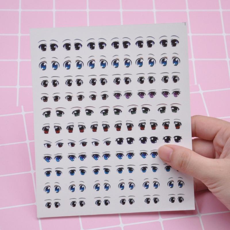 Baby Face Mold Cartoon Eyes Stickers Fun Stickers Clay Anime Figurine Eyes Stickers for Kids Art Craft DIY Scrapbooking