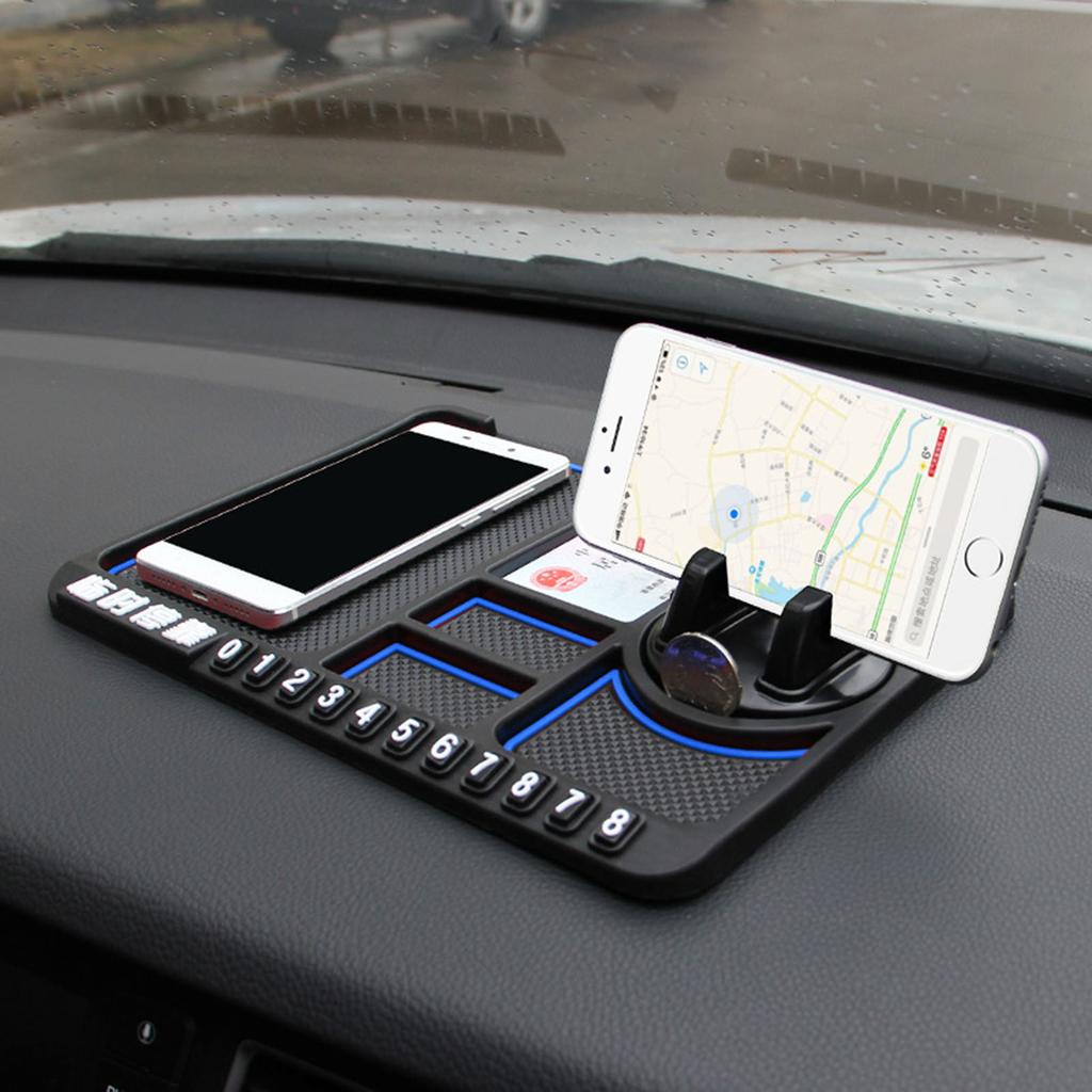 Universal Auto Rutschfeste Pad Multifunktions Parkplatz Nummer Karte Auto Telefon Halter Matte für Dashboard