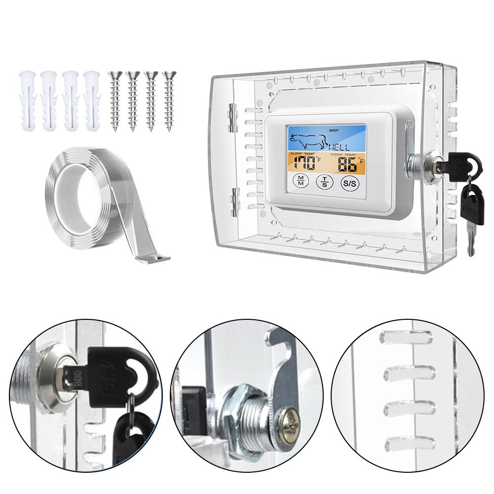 Office Setup Transparent Transparent Lock Box Key Lock Thermostat Box Lock Optimal Performance PC Plastic Material