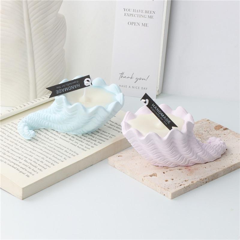 Conch Shaped Candle Jar Silicone Mold for DIY Handmade Plaster Cement Injection Mould Home Decoration Crafts
