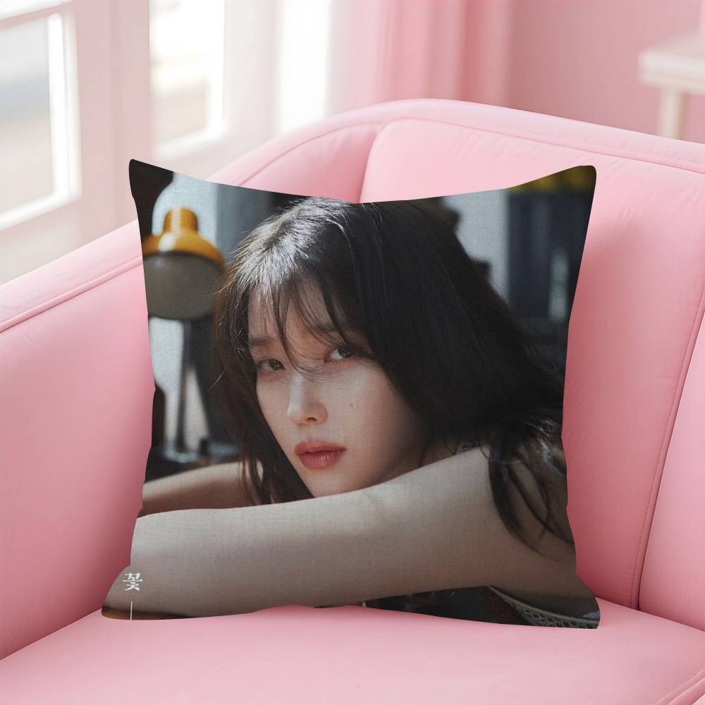 Pillowcase Toon Gift Cushion Cover Bedroom Home Sofa Chair Seat Decor Pillow Case Korean Singer Lee Ji Eun Iu
