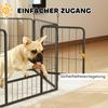 6 Panels Dog Playpen, Portable Detachable Puppy Pen with Door, for Small Dogs, 60cm High, Grey