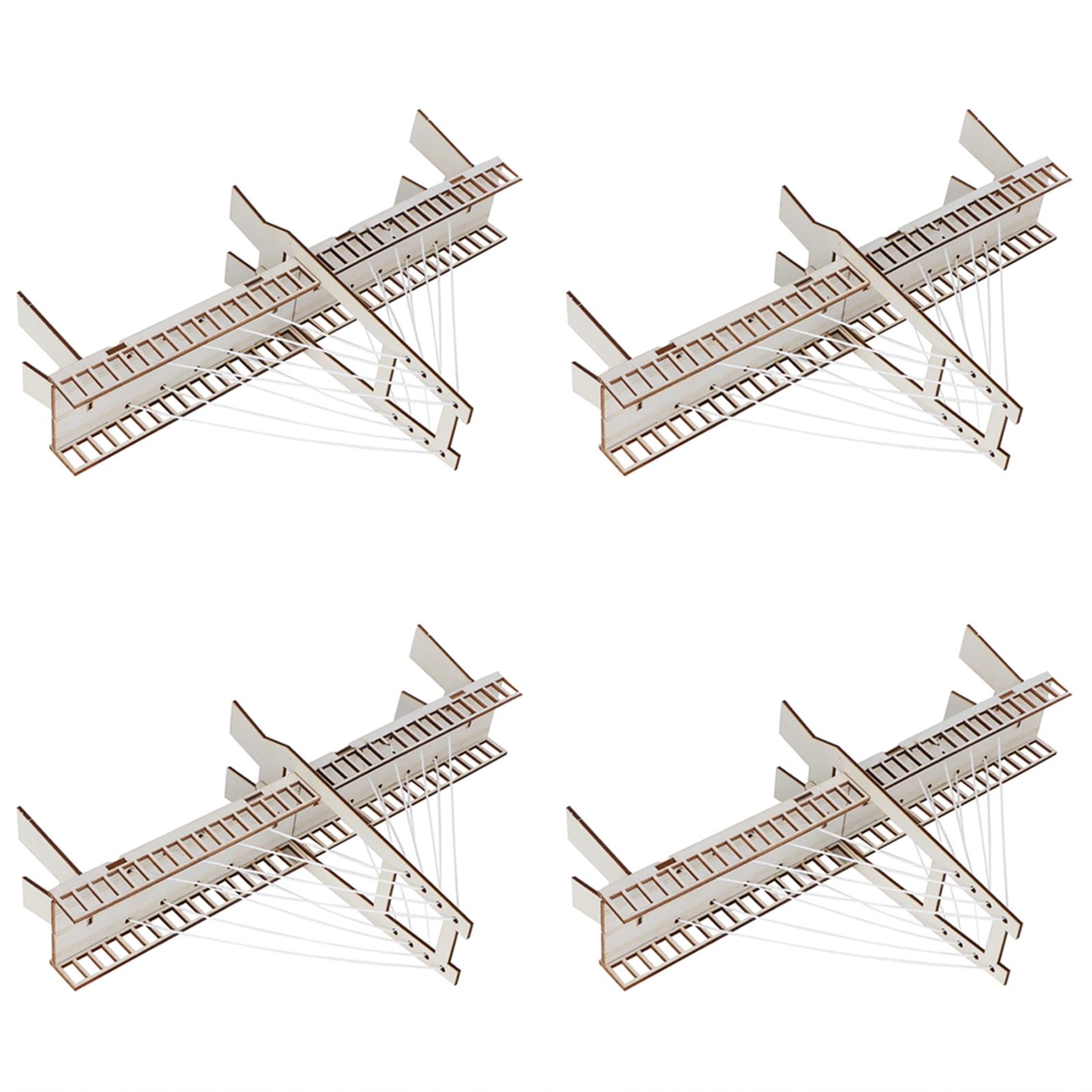 

4 Set Wooden Bridge Kit Experimental Puzzle DIY Building Model Hands Craft Educational Toy