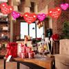 Happy Valentines Day Banner, Red Glittery Valentines Day Party Decorations, Valentines Day Garland, Valentines Photo Props, Heart Decorations