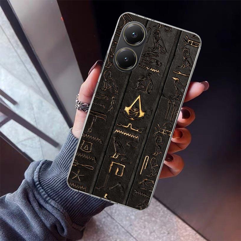 Sacred Eye of Horus Egypt Fresco Phone Case For Xiaomi Poco X7 X6 X5 Pro F7 Ultra Redmi 15C 15 13 13C 12 12C 10 10A 10C 9 9A 9C