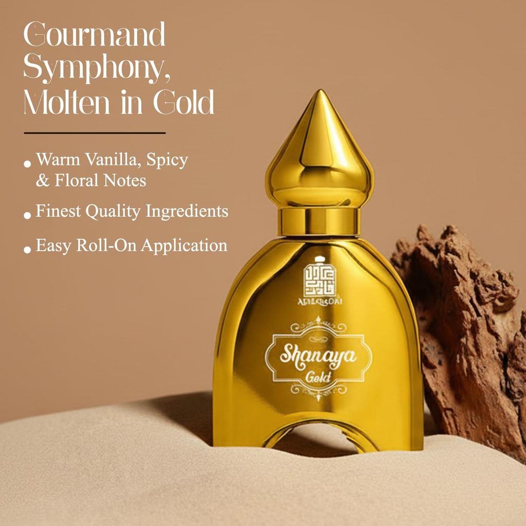 Adilqadri Shanaya Gold Gourmand Fragrance Attar for Men and Wome