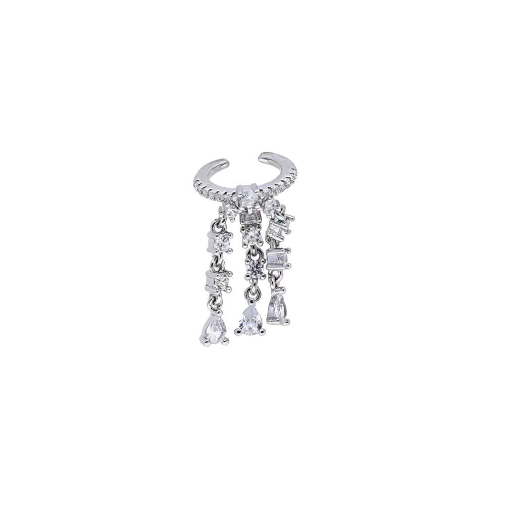 2026 New Various Styles 5A Cubic Zirconia CZ Charm Tassel Chain No Piercing Elegance Women Ear Cuff Clip on Earring