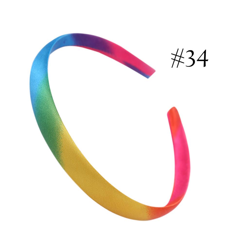 1,5 cm Einfache Stirnbänder Satin Bastelstirnband DIY Haarband Bunte Satinbezogene Stirnbänder für Mädchen Frauen