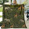 1pc A Comfortable Animal Theme Fleece Blanket, Soft High-Definition Digital Print, All-Season Family and Friends Gift, Perfect Gift, Soft, Breathable