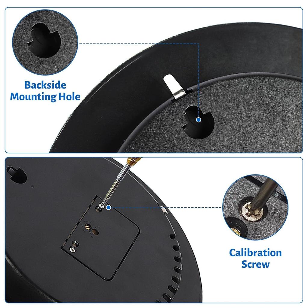 Stazione Meteo Analogica 3-in-1 Barometro Termometro Igrometro Montabile a Parete Strumento Meteo Meccanico per Interni Esterni per CasaGiardino Ufficio Pesca