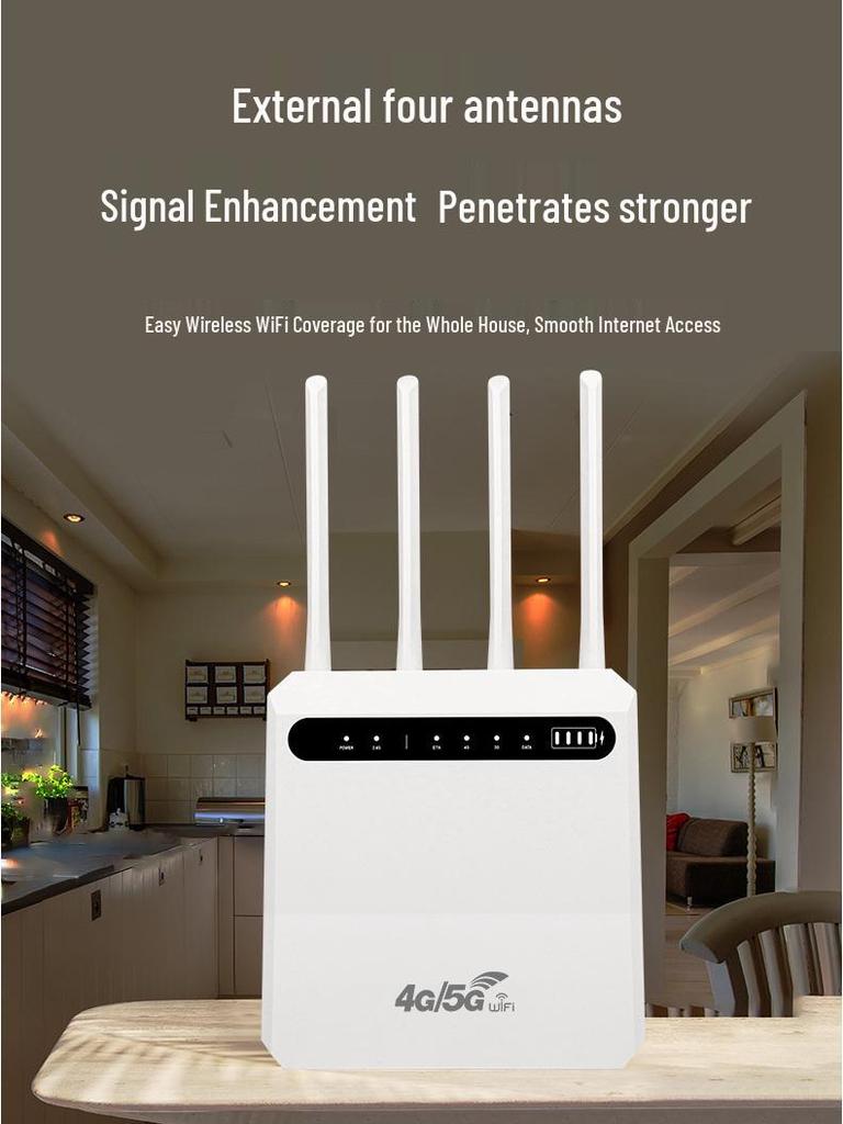 WiFi 6 LTE 4G Router with Optional Battery - Compatible In US, Europe, Asia, South & North America.