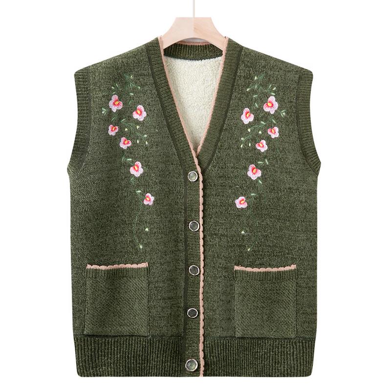 Women's Plus Velvet Knitted Vest Jacket