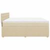 Box Spring Bed with Mattress Cream 180 x 200 cm Fabric