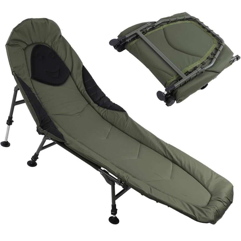 Multifunctional Fishing Deck Chair Recliner Outdoor Camping Folding Bed Bedchair