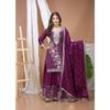 Presenting  New Designer Embroidered Chinon Sharara Suit With Sequence Embroidered Work And Multi Thread Work
