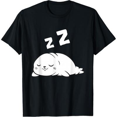 Robbe Faule Robben Pyjama Schlafende Robbe T-Shirt(1)