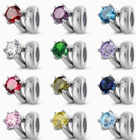 Hot-selling S925 Sterling Silver Brilliant Cut Zircon Single Stone Charm Bracelet GDTC Certified Trendy Everyday Wear DIY