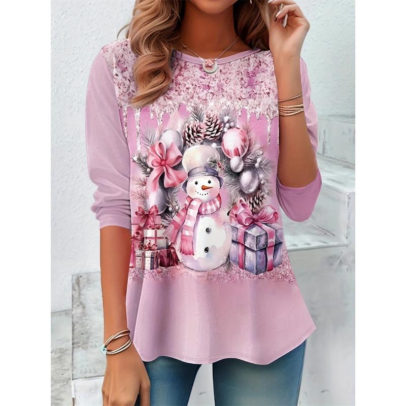 Damen-T-Shirt mit 3D-Druckmustern T-Shirt für den Sommer lässiger Rundhalsausschnitt