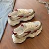 Sneakers da Donna con Lacci Incrociati Moda Scarpe con Zeppa Spessa Scarpe Casual Comode da Donna Ballerine Tenis Feminino Sneakers D444